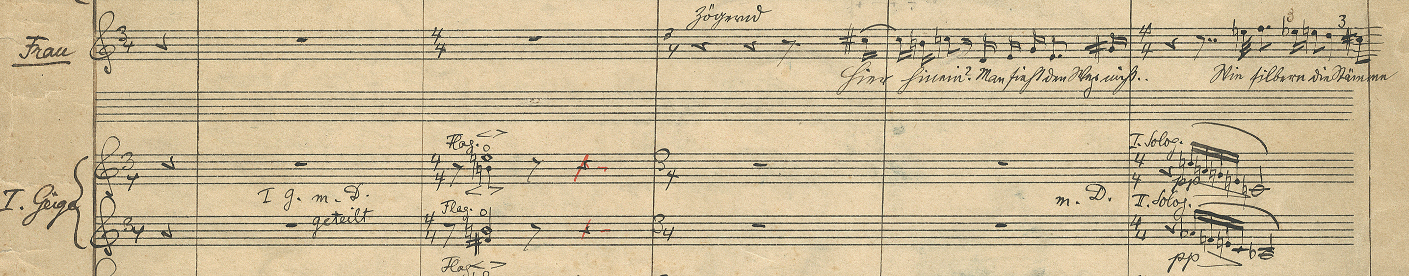 Expectation op. 17, copy of score | Arnold Schönberg Center, Wien